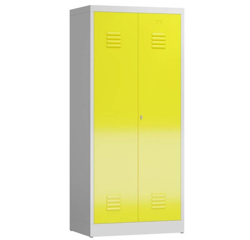Steelboxx Spind ClassiX Garderobenschrank, 2 Abteile mittig schließend, 1800 x 800 x (1-St) Komplett verschweißt und montiert - keine Montage erforderlich von Steelboxx