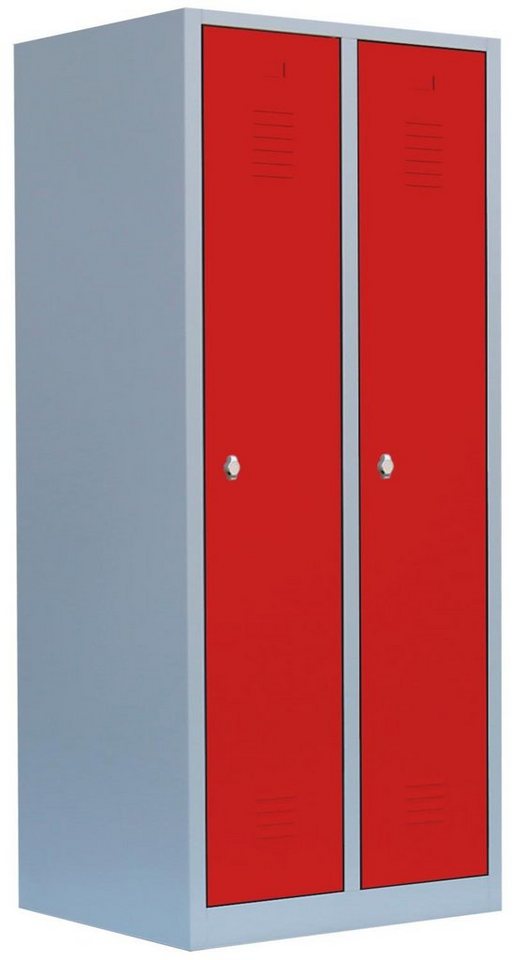 Steelboxx Spind Garderobenschrank Kleiderspind 180 x 80 x 50cm für S/W Trennung (1-St) Komplett verschweißt und montiert keine Montage erforderlich von Steelboxx