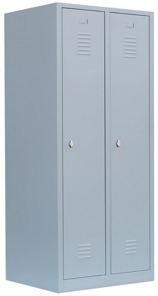 Steelboxx Spind Garderobenschrank Kleiderspind 180 x 80 x 50cm für S/W Trennung (1-St) Komplett verschweißt und montiert keine Montage erforderlich von Steelboxx