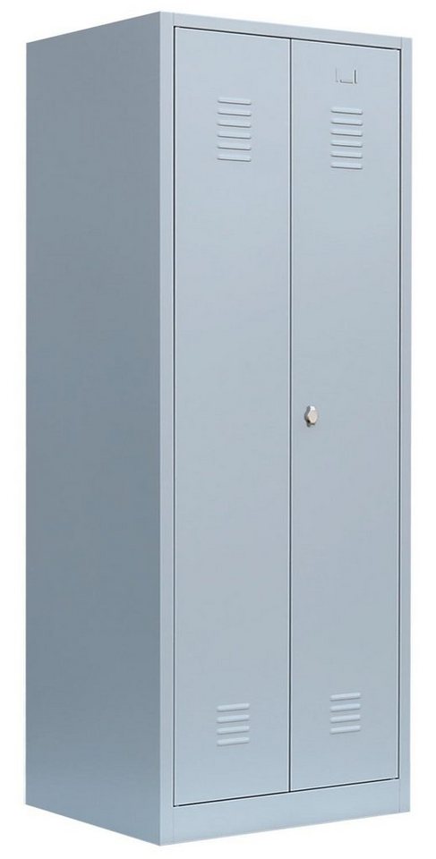 Steelboxx Spind Lüllmann® Garderobenschrank, 2 Abteile mittig schließend, 1800 x 800 (1-St) Komplett verschweißt und montiert - keine Montage erforderlich von Steelboxx