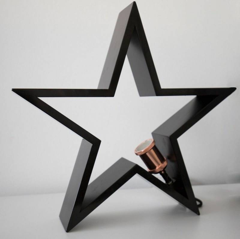 Steelboxx Stehlampe Deko Stern Lampe Bambus Tischleuchte Hängeleuchte Dekoleuchte Ø44cm, Sternlampe, ohne Leuchtmittel, neutralweiß, Nutzung: Tischlampe oder Hängelampe von Steelboxx