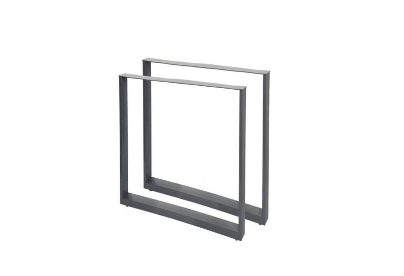 Steelboxx Tischbein Design Tischgestell Tischbeine 2er Set 40x43x8cm (BxHxT) Anthrazit, Lieferumfang: 2 Tischgestelle und Montagematerial von Steelboxx