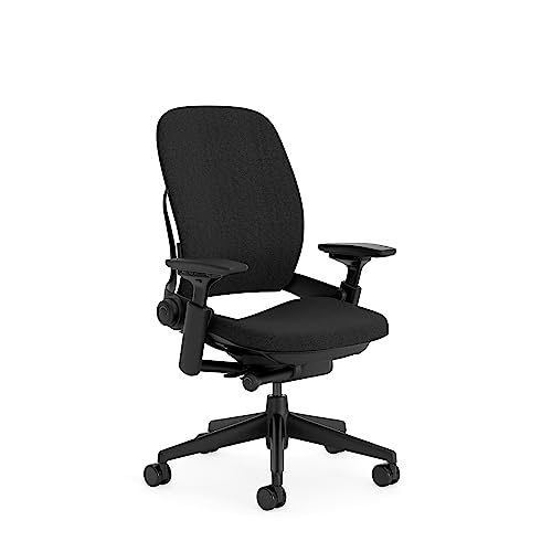 Steelcase Leap Ergonomischer Bürostuhl mit LiveBack Lumbalstütze und flexibler, S-förmiger Rückenlehne Onyx Schwarz, 62 x 68 x 100 von Steelcase