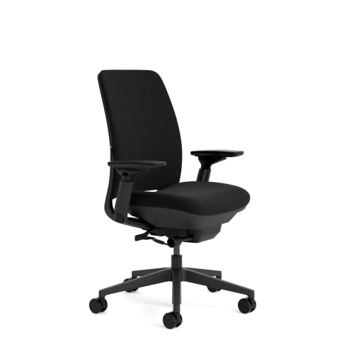 Steelcase Amia Ergonomischer Bürostuhl mit LiveBack Lumbalstütze und 4D-Armlehnen Onyx von Steelcase