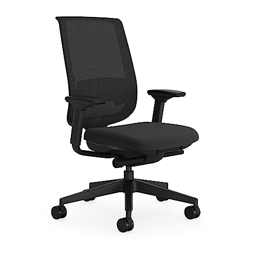 Steelcase Reply Air Ergonomischer Bürostuhl mit höhenverstellbaren Armlehnen und Lumbalstütze Onyx/Black von Steelcase