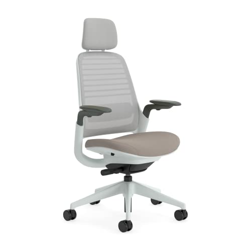 Steelcase Series 1 Ergonomischer Bürostuhl mit LiveBack Lumbalstütze, 4D-Armlehnen, anpassbarer Kopfstütze Trüffel von Steelcase