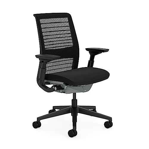 Steelcase Think Ergonomischer Bürostuhl mit LiveBack Lumbalstütze, 4D-Armlehnen, nachhaltigem Design Onyx von Steelcase