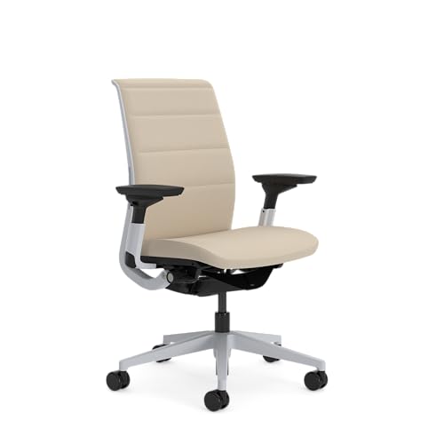 Steelcase Think Glow Up Ergonomischer Bürostuhl mit LiveBack Lumbalstütze, 4D-Armlehnen, nachhaltigem Design Hellbeige von Steelcase