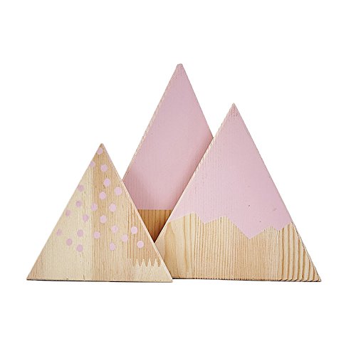 Steellwingsf 3 Stück/Set nordischer Berg-Stil, dreieckige Form, Dekoration für Kinderzimmer, Dekoration (Pink) von Steellwingsf