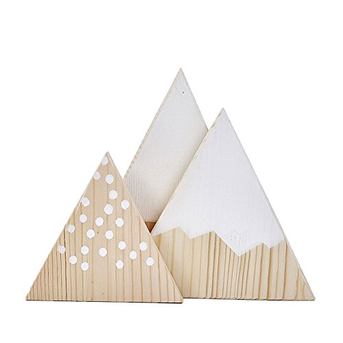 Steellwingsf 3 Stück/Set Nordic Mountain Style Dreiecksform Kinderzimmer Dekoration Ornamente (weiß) von Steellwingsf