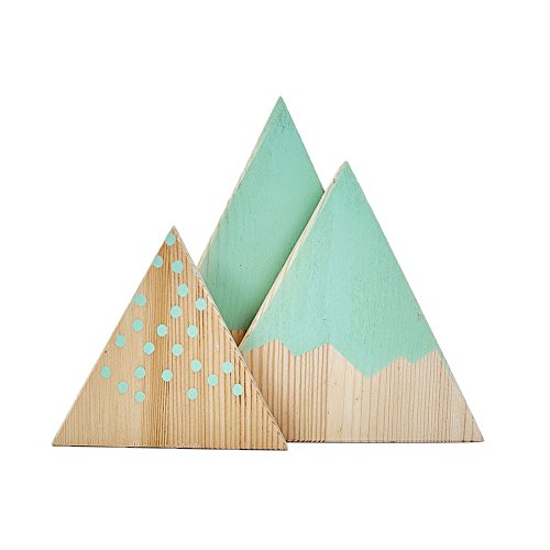 Steellwingsf 3 Stück/Set nordischer Berg-Stil, dreieckige Form, Dekoration für Kinderzimmer, Dekoration (grün) von Steellwingsf
