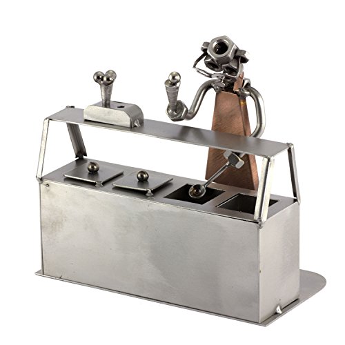 Steelman24 I Schraubenmännchen Eisverkäufer I Made in Germany I Handarbeit I Geschenkidee I Stahlfigur I Metallfigur I Metallmännchen von Steelman24