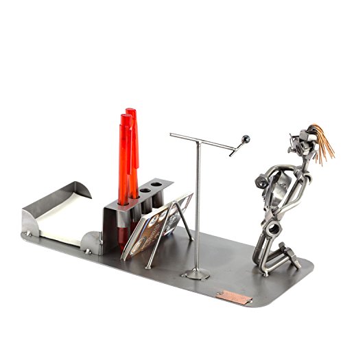 Steelman24 I Schraubenmännchen Gitarre Schreibtisch Organizer I Made in Germany I Handarbeit I Geschenkidee I Stahlfigur I Metallfigur I Metallmännchen von Steelman24