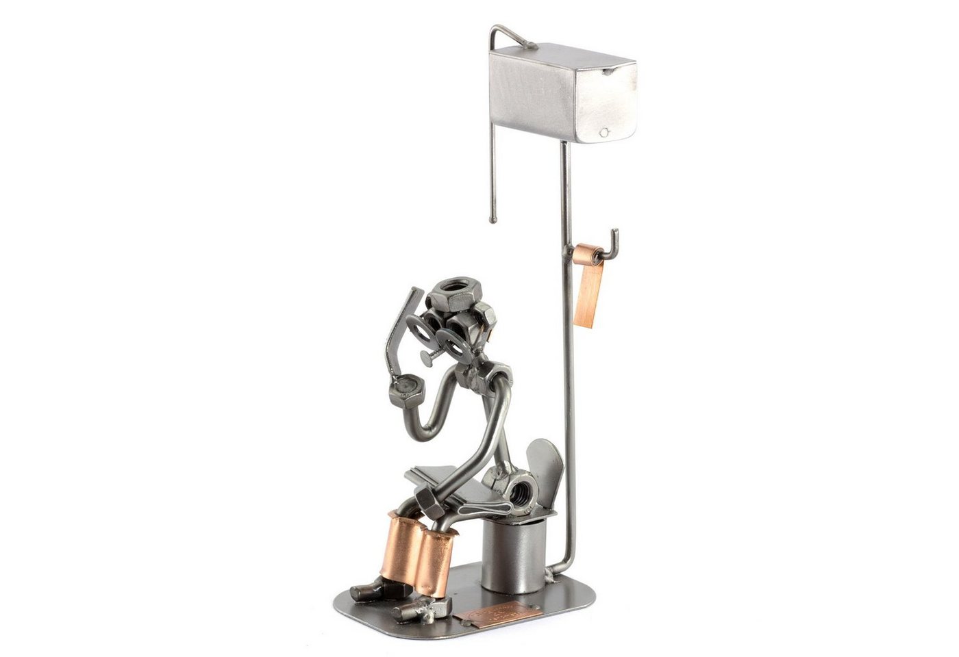 Steelman24 Dekofigur Steelman24 - Homme Aux WC avec Portable - Scultpure d'acier von Steelman24