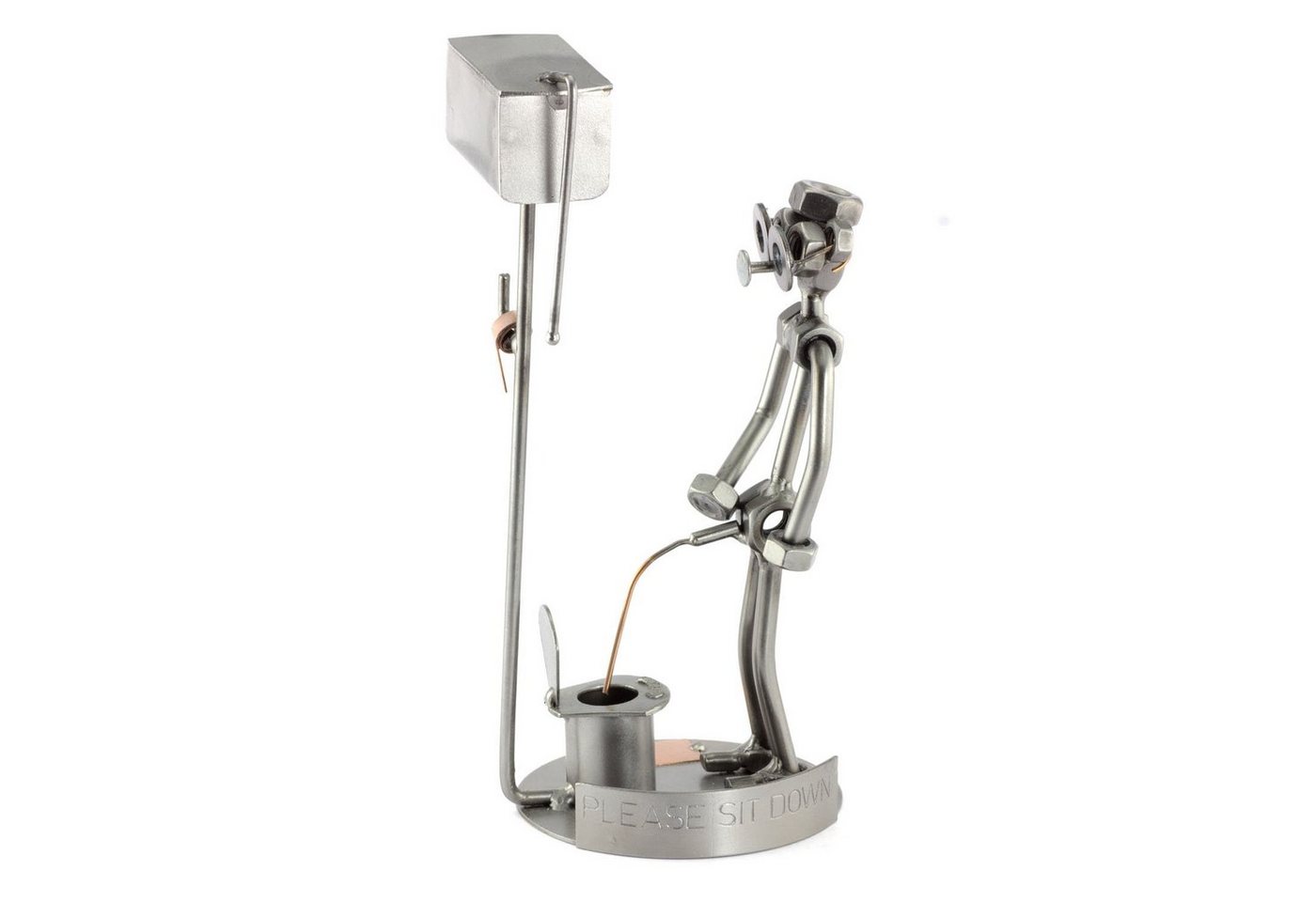 Steelman24 Dekofigur Steelman24 - Homme Aux WC Sit Down - Scultpure d'acier von Steelman24