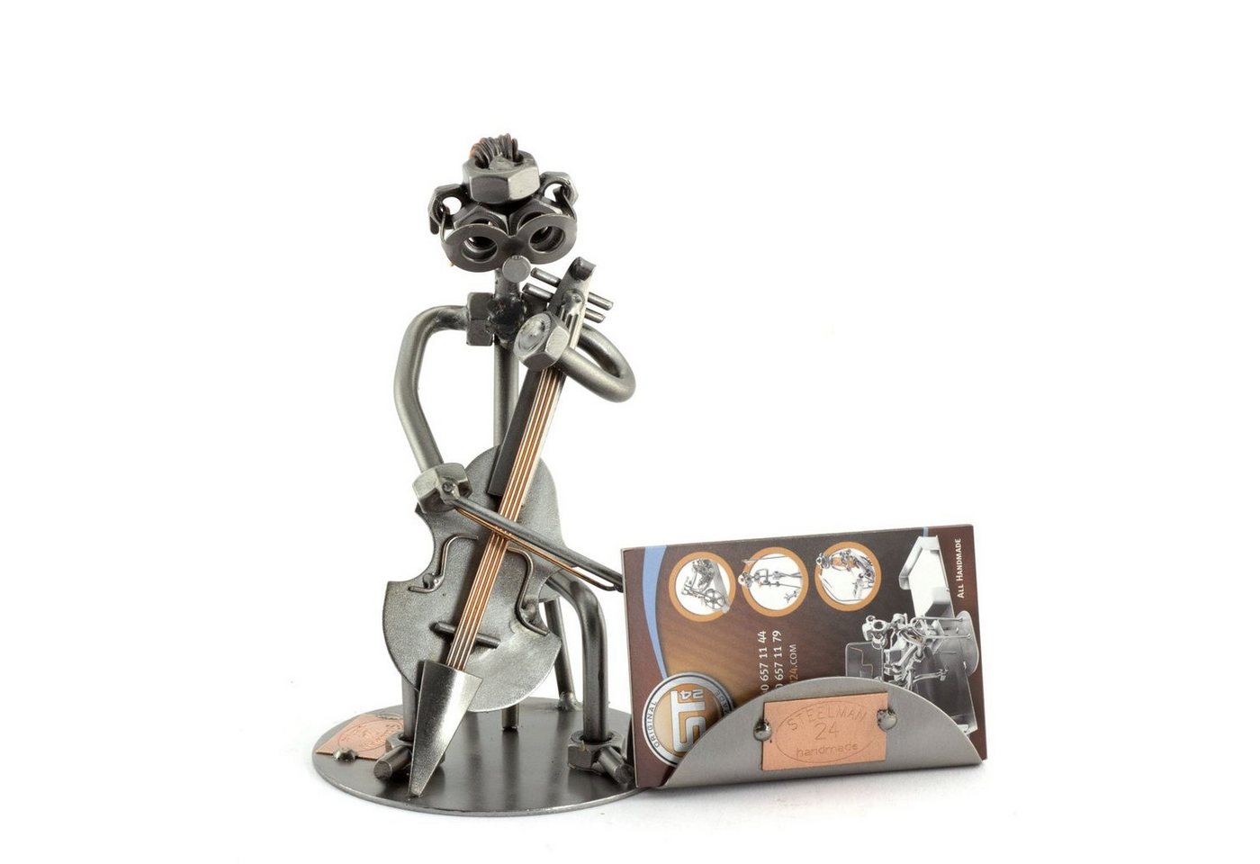 Steelman24 Dekofigur Steelman24 - Violoncelle avec Porte-Cartes De Visite - Homme d'acier von Steelman24