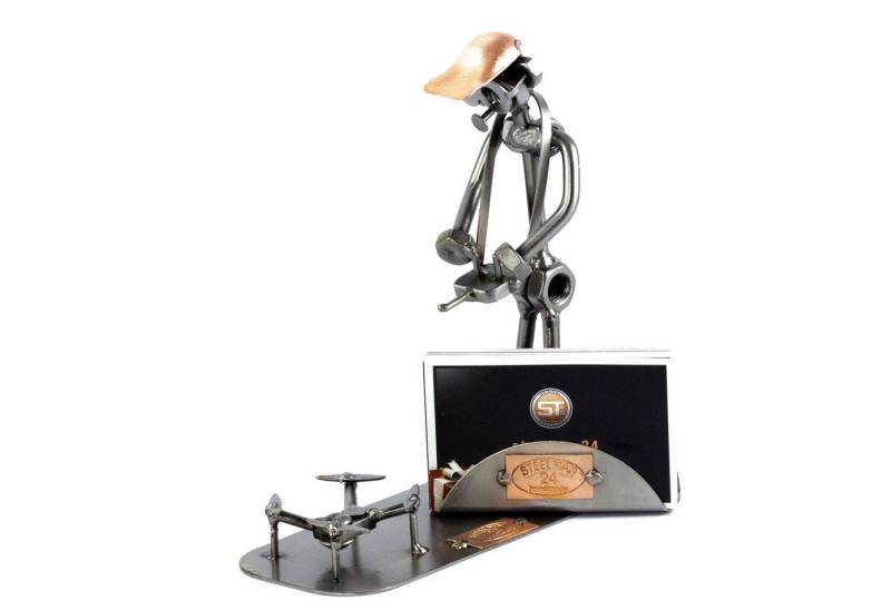 Steelman24 Dekofigur Modellbauer mit Drohne mit Visitenkartenhalter von Steelman24