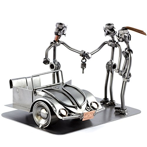 Steelman24 I Schraubenmännchen Autoverkäufer I Made in Germany I Handarbeit I Geschenkidee I Stahlfigur I Metallfigur I Metallmännchen von Steelman24