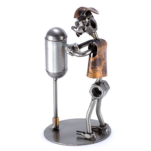 Steelman24 I Schraubenmännchen Boxer Mit Sandsack I Made in Germany I Handarbeit I Geschenkidee I Stahlfigur I Metallfigur I Metallmännchen von Steelman24