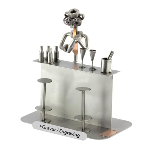 Steelman24 I Schraubenmännchen Cocktail-Mixer - Mit Persönlicher Gravur I Made in Germany I Handarbeit I Geschenkidee I Stahlfigur I Metallfigur Steelman24 I Schraubenmännchen Cocktail-Mixer - Mit Persönlicher Gravur I Made in Germany I Handarbeit I Geschenkidee I Stahlfigur I Metallfigur von Steelman24