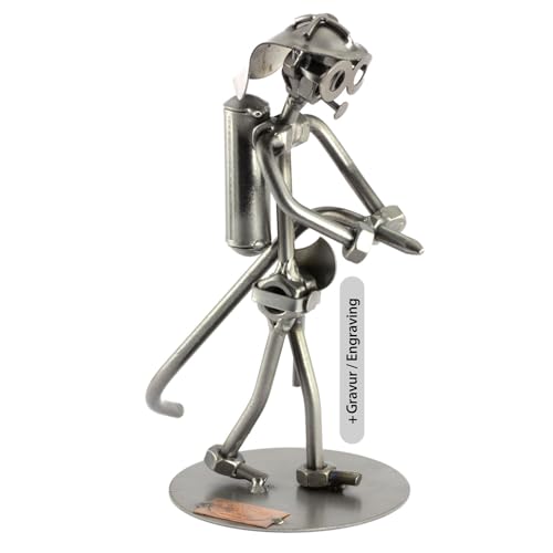 Steelman24 I Schraubenmännchen Feuerwehrmann Mit Schlauch Mit Persönlicher Gravur I Made in Germany I Handarbeit I Geschenkidee I Stahlfigur I Metallfigur Steelman24 I Schraubenmännchen Feuerwehrmann Mit Schlauch Mit Persönlicher Gravur I Made in Germany I Handarbeit I Geschenkidee I Stahlfigur I Metallfigur von Steelman24