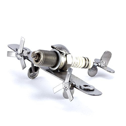 Steelman24 I Schraubenmännchen Flugzeug Mini Spitfire I Made in Germany I Handarbeit I Geschenkidee I Stahlfigur I Metallfigur I Metallmännchen von Steelman24