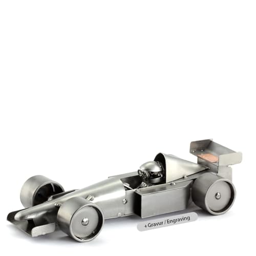 Steelman24 I Schraubenmännchen Formel 1 Mit Persönlicher Gravur I Made in Germany I Handarbeit I Geschenkidee I Stahlfigur I Metallfigur von Steelman24