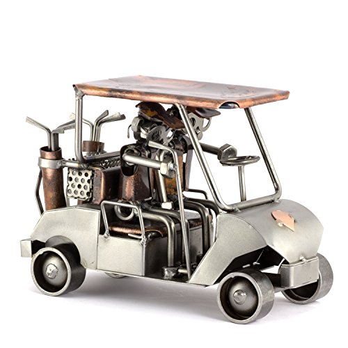 Steelman24 I Schraubenmännchen Golf Wagen I Made in Germany I Handarbeit I Geschenkidee I Stahlfigur I Metallfigur I Metallmännchen von Steelman24