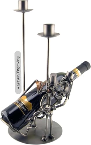 Steelman24 I Schraubenmännchen Hochzeitspaar Weinhalter Mit Persönlicher Gravur I Made in Germany I Handarbeit I Geschenkidee I Stahlfigur I Metallfigur Steelman24 I Schraubenmännchen Hochzeitspaar Weinhalter Mit Persönlicher Gravur I Made in Germany I Handarbeit I Geschenkidee I Stahlfigur I Metallfigur von Steelman24
