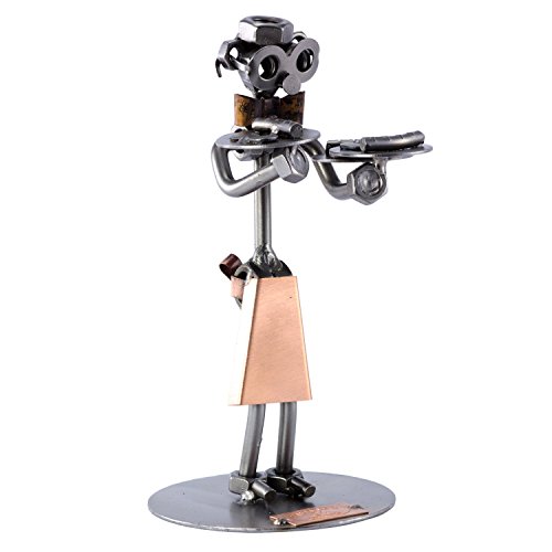 Steelman24 I Schraubenmännchen Kellner Mit Tellern I Made in Germany I Handarbeit I Geschenkidee I Stahlfigur I Metallfigur I Metallmännchen Steelman24 I Schraubenmännchen Kellner Mit Tellern I Made in Germany I Handarbeit I Geschenkidee I Stahlfigur I Metallfigur I Metallmännchen von Steelman24