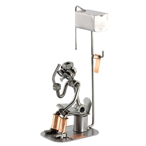 Steelman24 I Schraubenmännchen Klomann Mit Handy I Made in Germany I Handarbeit I Geschenkidee I Stahlfigur I Metallfigur I Metallmännchen von Steelman24