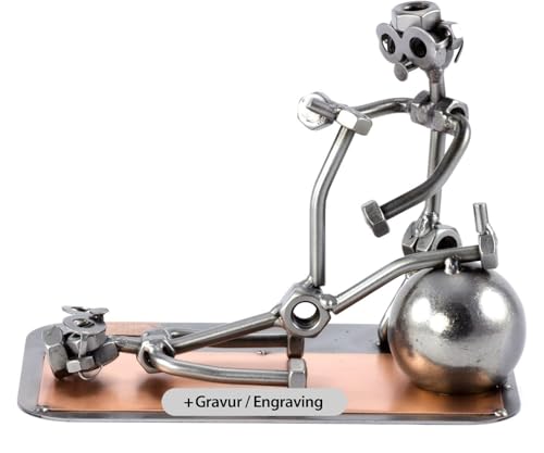 Steelman24 I Schraubenmännchen Krankengymnastik mit Persönlicher Gravur I Made in Germany I Handarbeit I Geschenkidee I Stahlfigur I Metallfigur von Steelman24