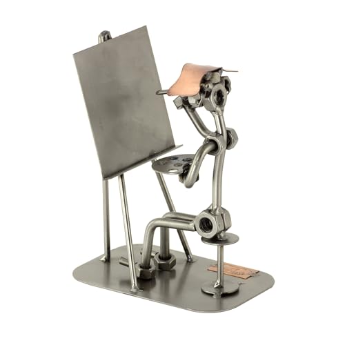 Steelman24 I Schraubenmännchen Maler I Made in Germany I Handarbeit I Geschenkidee I Stahlfigur I Metallfigur I Metallmännchen von Steelman24