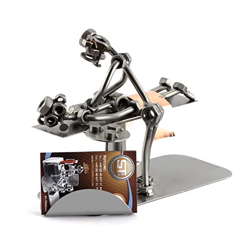 Steelman24 I Schraubenmännchen Masseur Mit Visitenkartenhalter I Made in Germany I Handarbeit I Geschenkidee I Stahlfigur I Metallfigur I Metallmännchen Steelman24 I Schraubenmännchen Masseur Mit Visitenkartenhalter I Made in Germany I Handarbeit I Geschenkidee I Stahlfigur I Metallfigur I Metallmännchen von Steelman24