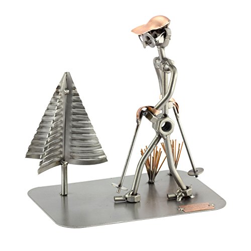 Steelman24 I Schraubenmännchen Nordic Walking I Made in Germany I Handarbeit I Geschenkidee I Stahlfigur I Metallfigur I Metallmännchen von Steelman24