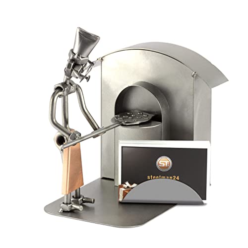 Steelman24 I Schraubenmännchen Pizzabäcker Mit Visitenkartenhalter I Made in Germany I Handarbeit I Geschenkidee I Stahlfigur I Metallfigur I Metallmännchen Steelman24 I Schraubenmännchen Pizzabäcker Mit Visitenkartenhalter I Made in Germany I Handarbeit I Geschenkidee I Stahlfigur I Metallfigur I Metallmännchen von Steelman24