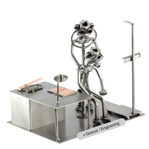Steelman24 I Schraubenmännchen Praktischer Arzt Mit Persönlicher Gravur I Made in Germany I Handarbeit I Geschenkidee I Stahlfigur I Metallfigur von Steelman24