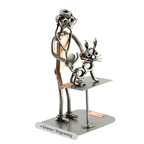 Steelman24 I Schraubenmännchen Tierarzt Mit Persönlicher Gravur I Made in Germany I Handarbeit I Geschenkidee I Stahlfigur I Metallfigur von Steelman24