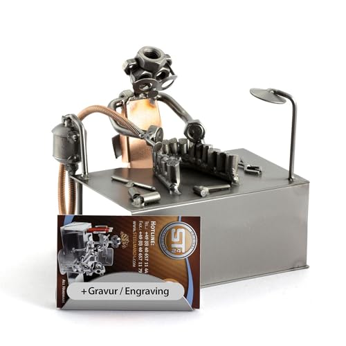 Steelman24 I Schraubenmännchen Zahntechniker Mit Visitenkartenhalter Mit Persönlicher Gravur I Made in Germany I Handarbeit I Geschenkidee I Stahlfigur I Metallfigur Steelman24 I Schraubenmännchen Zahntechniker Mit Visitenkartenhalter Mit Persönlicher Gravur I Made in Germany I Handarbeit I Geschenkidee I Stahlfigur I Metallfigur von Steelman24