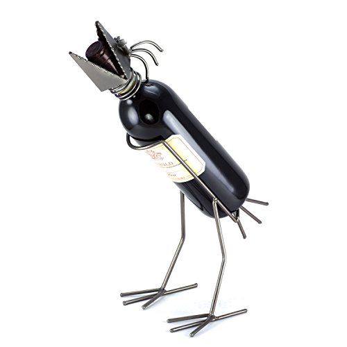 Steelman24 Weinvogel Weinflaschenhalter Getränkehalter Flaschenhalter I Made in Germany I Handarbeit I Geschenkidee von Steelman24