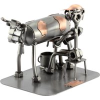 Schraubenmännchen Bauer Mit Kuh - Original Steelman24 Metallskulptur Das Perfekte Geschenk von Steelman24DE