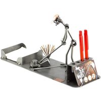 Schraubenmännchen Gärtner Schreibtisch Organizer - Original Steelman24 Metallskulptur Das Perfekte Geschenk von Steelman24DE