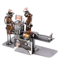Schraubenmännchen Gehirnchirurg Mit Visitenkarten-Halter - Original Steelman24 Metallskulptur Das Perfekte Geschenk von Steelman24DE