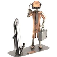 Schraubenmännchen Golden Handyman Handyhalter - Original Steelman24 Metallskulptur Das Perfekte Geschenk von Steelman24DE
