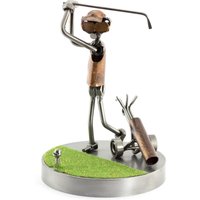 Schraubenmännchen Golf Abschlag Auf Dem Grün - Original Steelman24 Metallskulptur Das Perfekte Geschenk von Steelman24DE
