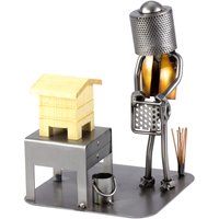 Schraubenmännchen Imker Mit Holzhaus - Original Steelman24 Metallskulptur Das Perfekte Geschenk von Steelman24DE