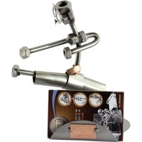 Schraubenmännchen Karate Mit Visitenkartenhalter - Original Steelman24 Metallskulptur Das Perfekte Geschenk von Steelman24DE