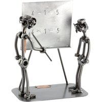 Schraubenmännchen Lehrer Mit Schüler - Original Steelman24 Metallskulptur Das Perfekte Geschenk von Steelman24DE