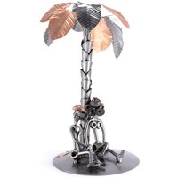 Schraubenmännchen Palmenpaar - Original Steelman24 Metallskulptur Das Perfekte Geschenk von Steelman24DE