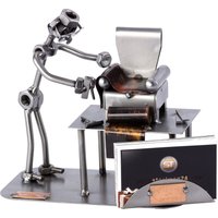 Schraubenmännchen Polsterer Mit Visitenkartenhalter - Original Steelman24 Metallskulptur Das Perfekte Geschenk von Steelman24DE